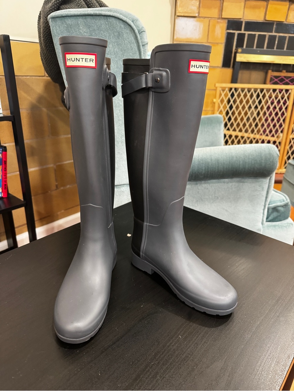 Hunter Women's Original Refined Back Strap Rain Boots size W 5 NWOT